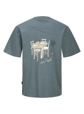 Camiseta Jack and Jones Islington gris para hombre