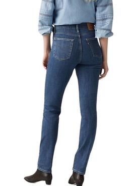 Pantalón vaquero Levi's 724 High-Rise Straight azul para mujer