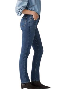 Pantalón vaquero Levi's 724 High-Rise Straight azul para mujer