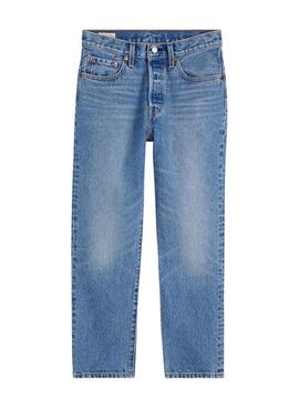 Pantalón vaquero Levi's 501 Crop azul para mujer 