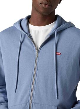 Sudadera Levis Zip Up azul para hombre