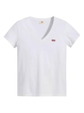 Camiseta Levi's Perfect V Neck blanco para mujer