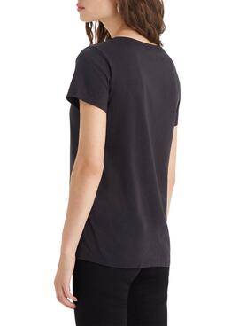 Camiseta Levi's Perfect V Neck negro para mujer