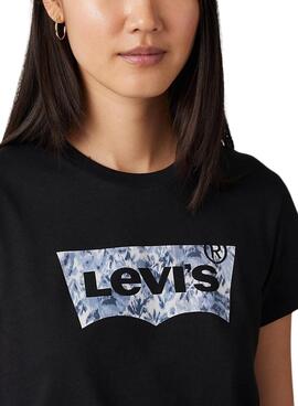 Camiseta de Levi's The Perfect Tee Ophelia Floral negro para mujer