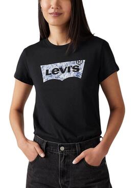 Camiseta de Levi's The Perfect Tee Ophelia Floral negro para mujer