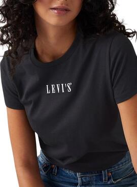 Camiseta Levi's The Perfect Tee Serif negro para mujer