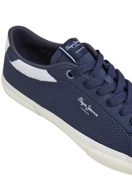 Zapatillas Pepe Jeans Kenton Knit azul marino para hombre