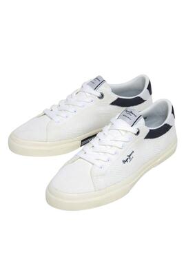 Zapatillas Pepe Jeans Kenton Knit blanco para hombre