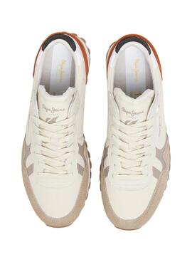 Zapatillas Pepe Jeans Brit On Master beige para hombre