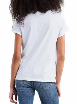 Camiseta Levis Perfect Mickey Blanco Para Mujer