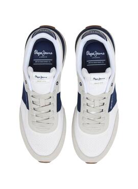 Zapatillas Pepe Jeans Buster Knit blanco para hombre