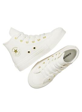 Zapatillas Converse Chuck Taylor All Star EVA Lift Leather blanco para mujer