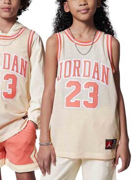 Camiseta Jordan Michael Jordan beige para niña y niño