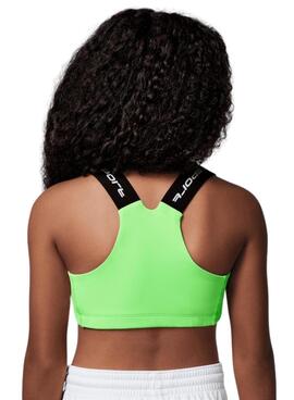 Top Jordan Bra Indy Dri-FIT verde para niña