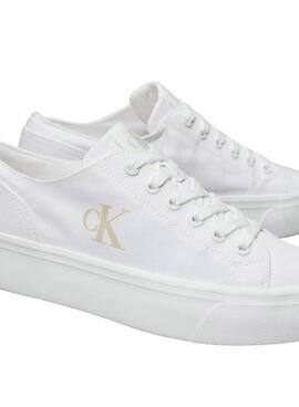 Zapatillas Calvin Klein Flatform Low blanco para mujer