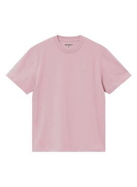 Camiseta Carhartt Script rosa para mujer