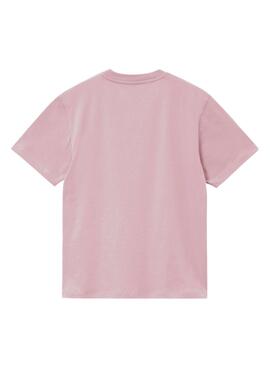 Camiseta Carhartt Script rosa para mujer