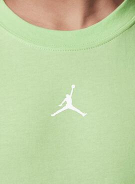 Camiseta Jordan Sport Dri-Fit verde para niño