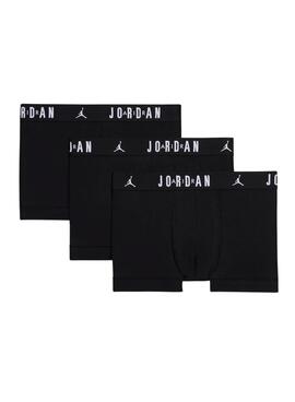 Pack de tres boxers Jordan Flight Cotton negro para hombre