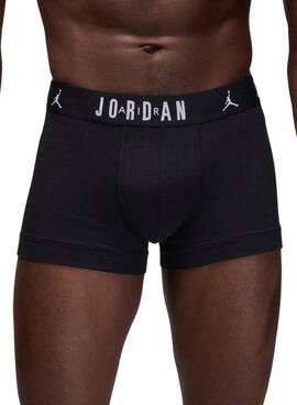 Pack de tres boxers Jordan Flight Cotton negro para hombre