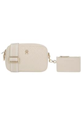 Bolso Tommy Hilfiger Distinct beige para mujer