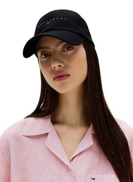 Gorra Tommy Jeans Linear negro para hombre y mujer