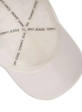 Gorra Tommy Jeans Linear blanco para hombre y mujer