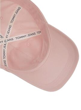 Gorra Tommy Jeans 6 Panel rosa para mujer