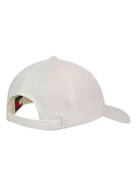 Gorra Tommy Jeans Heritage blanco para mujer