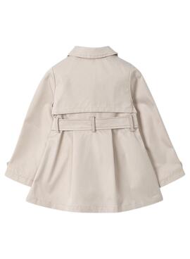 Gabardina Mayoral lazada beige para niña