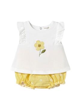 Conjunto Mayoral short Sunny amarillo para Bebé