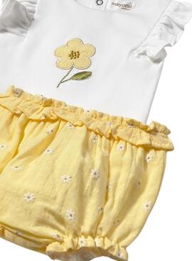 Conjunto Mayoral short Sunny amarillo para Bebé