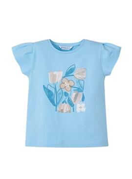 Camiseta Mayoral cielo azul para niña