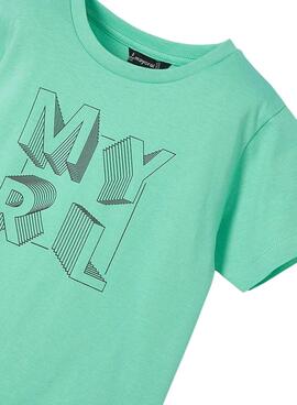 Camiseta Mayoral aguamarina para niño