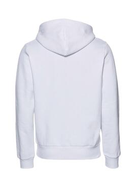 Sudadera Lacoste con capucha de felpa de algodón blanco para hombre