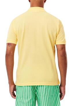 Polo Lacoste de piqué Classic fit amarillo para hombre