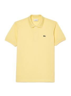 Polo Lacoste de piqué Classic fit amarillo para hombre