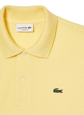 Polo Lacoste de piqué Classic fit amarillo para hombre