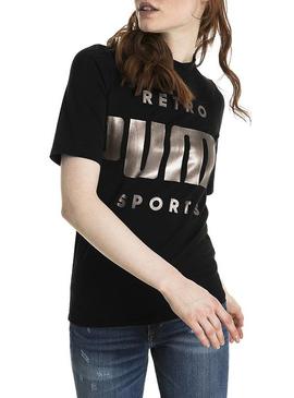 Camiseta Puma Retro Negro para Mujer