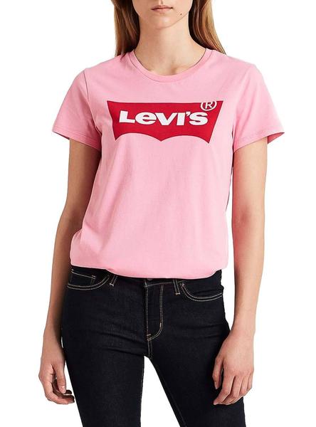 rescate sostén Quedar asombrado Camiseta Levis Perfect Tee Rosa Mujer