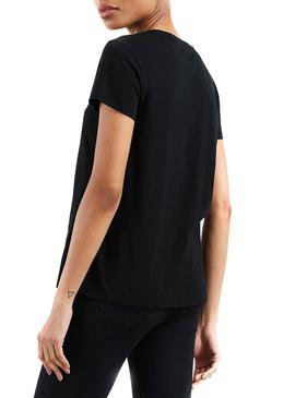 Camiseta Levis The Perfect Tee Holiday Negro Mujer