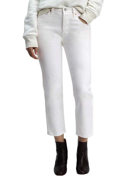 Pantalon Vaquero Levi's 501® Crop Blanco Mujer