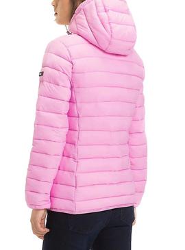 Cazadora Tommy Jeans Basic Hooded Rosa para Mujer