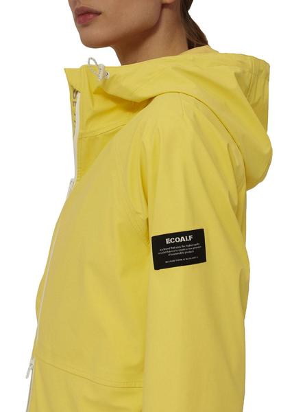 Impermeable Ecoalf Picton amarillo mujer