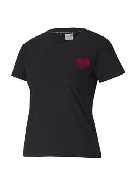 Camiseta Puma Digital Love Negro para Mujer