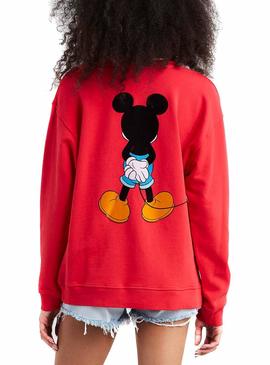 Sudadera Levis Mickey Mouse Rojo Para Mujer